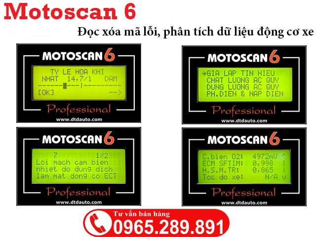  Motoscan 6 đọc thông số động cơ